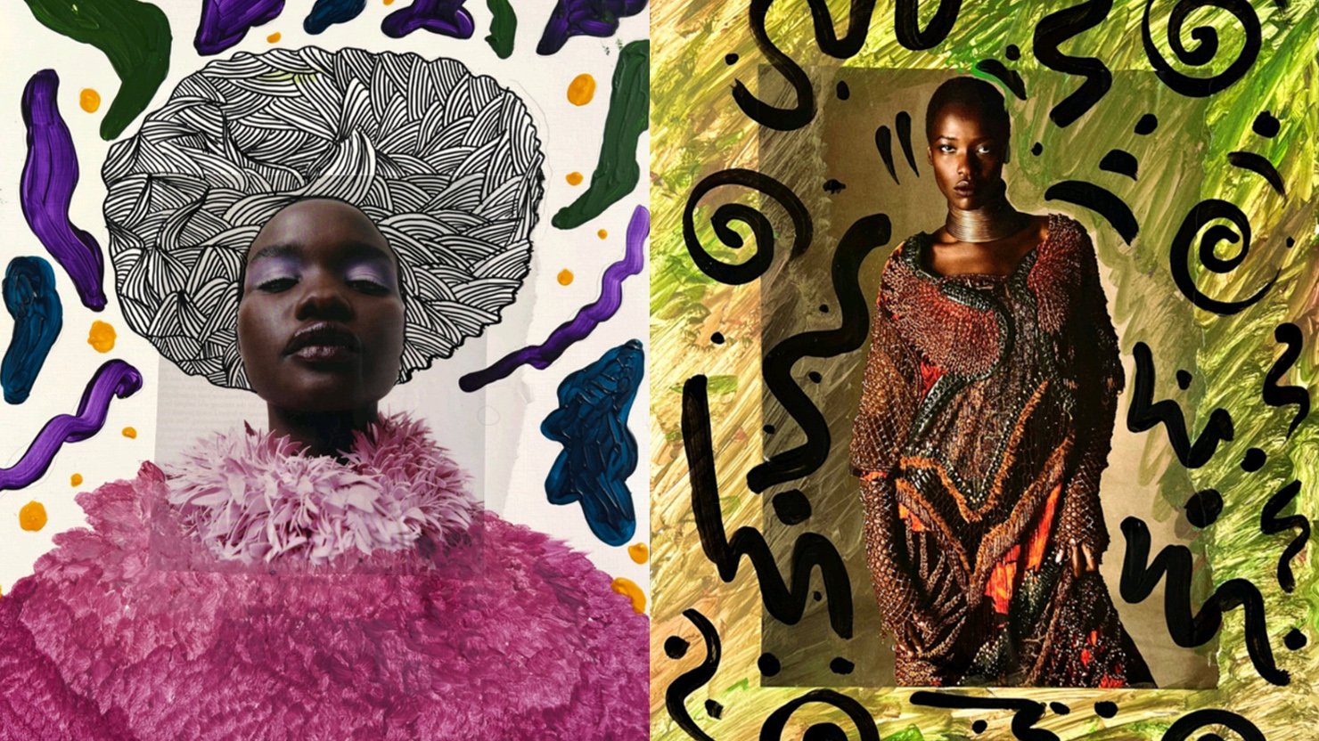 Mixed media portraits