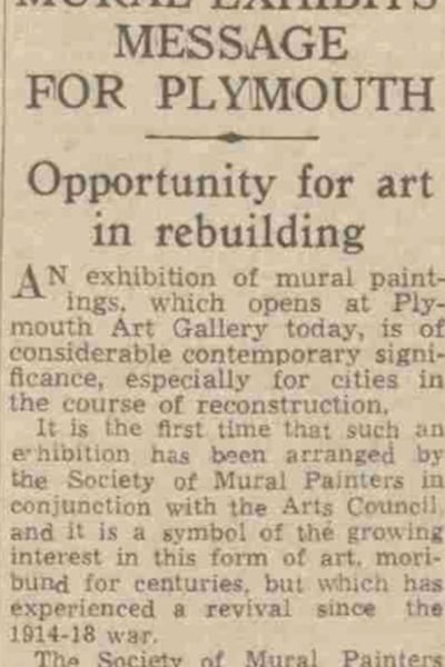 Post-war art-related newspaper cutting