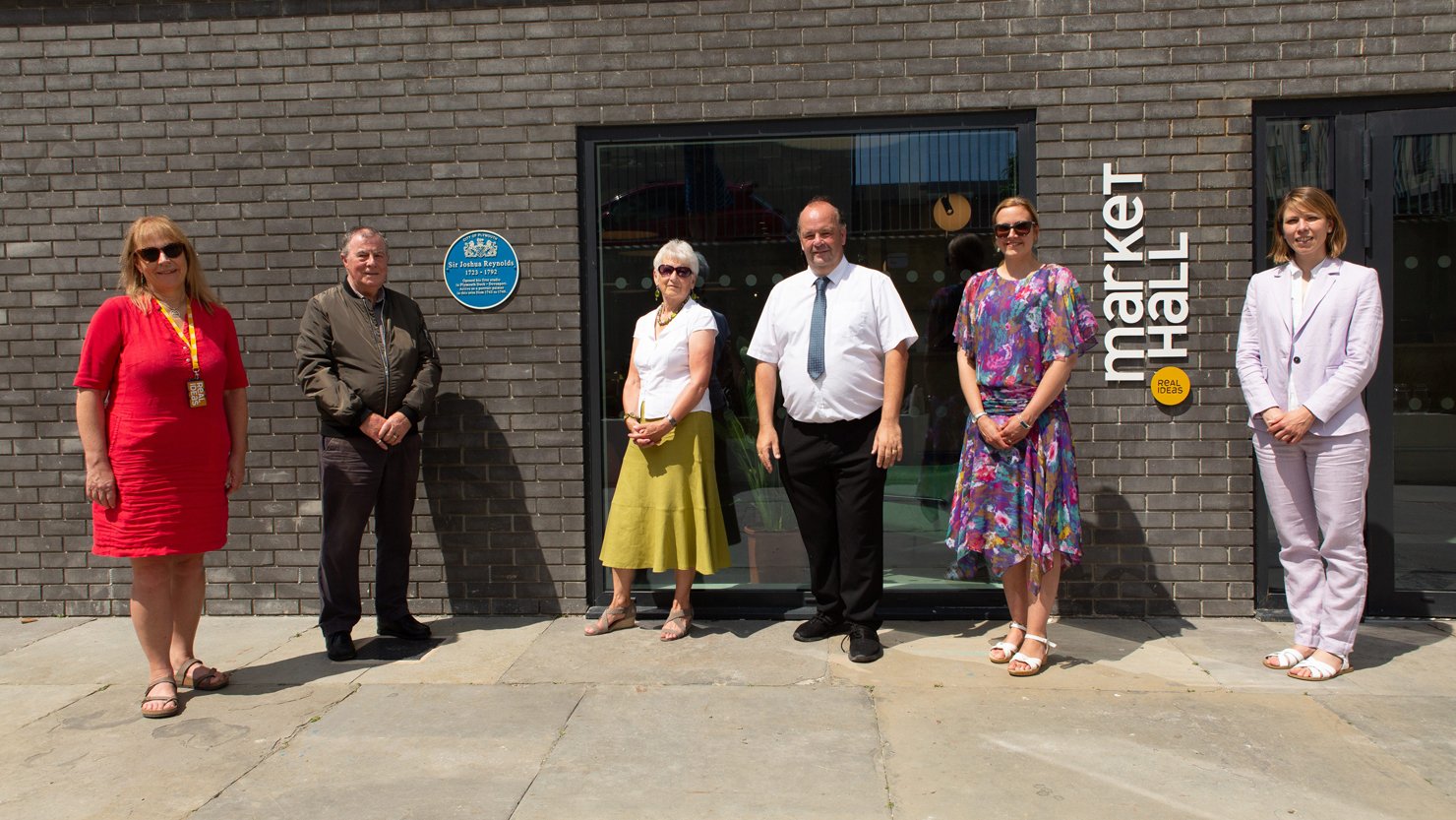 From L-R: Lindsey Hall, CEO, Real Ideas; Michael Moore, former Chair of the former Friends of PCMAG; Celia Bean, former Chair of the former Friends of PCMAG; Councillor Mark Deacon; Louisa Blight, Collections Manager at The Box and Emma Philip, Senior Cur