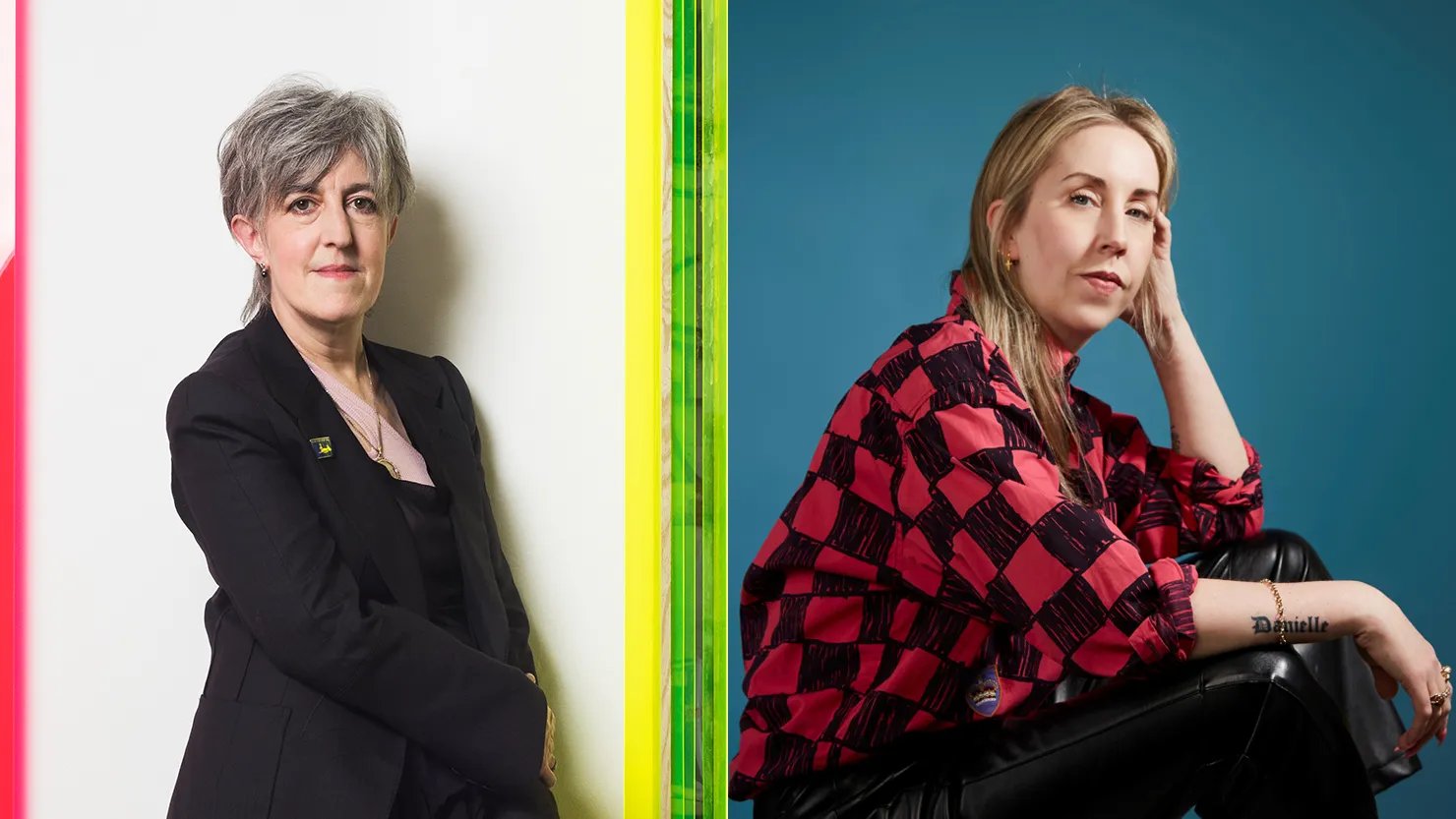 Image that displays portraits of two women side by side