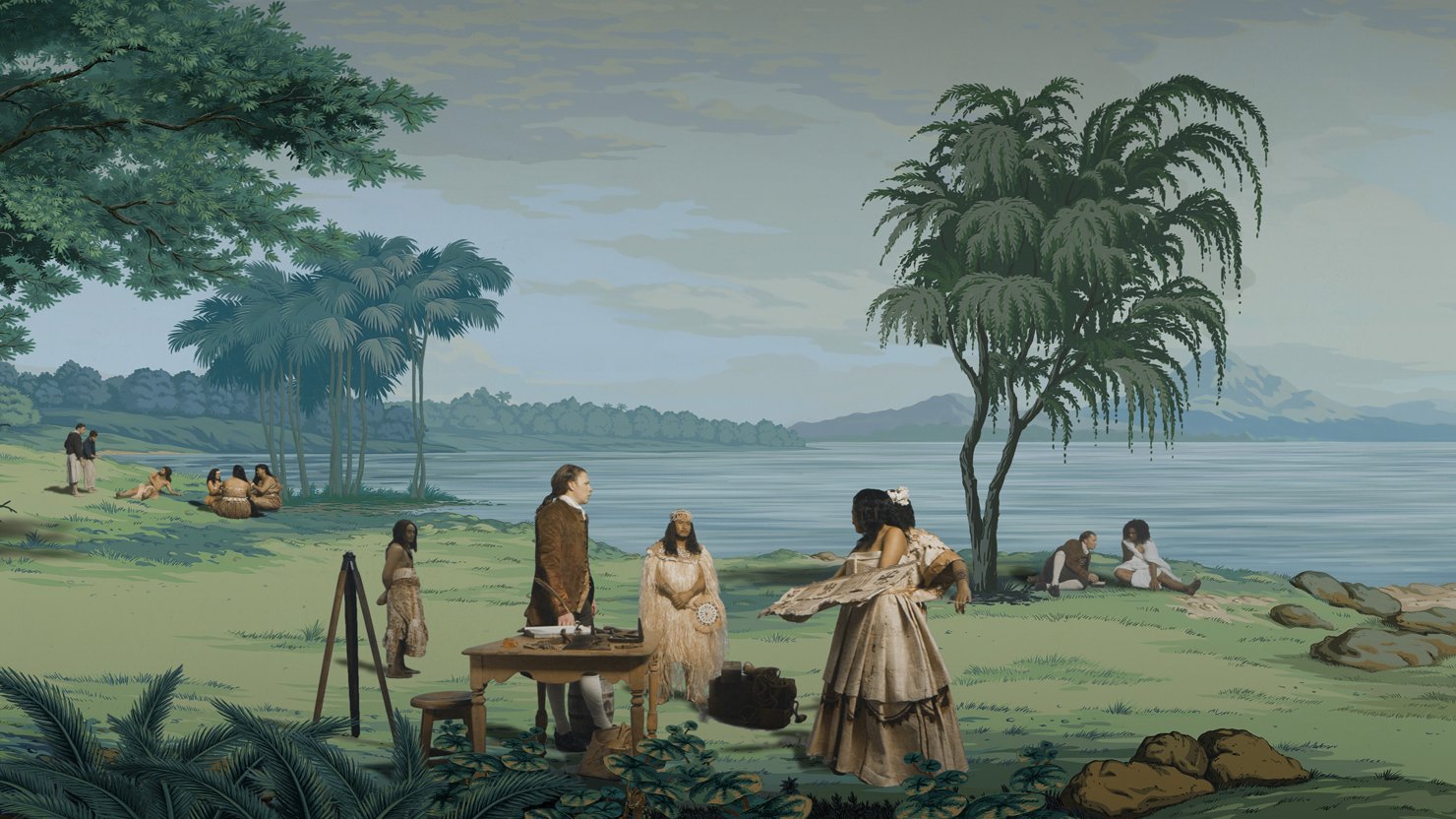 Lisa Reihana, detail in Pursuit of Venus [infected], 2015–17. Image courtesy of the artist, New Zealand at Venice and Artprojects