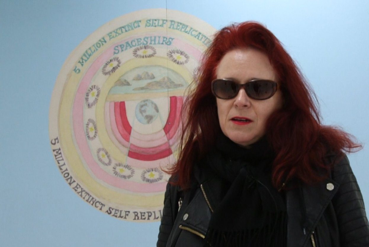 Suzanne Treister in the process of [doing something] Learning