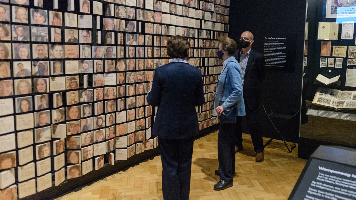 HRH The Princess Royal looking at the Legend and Legacy exhibition at The Box