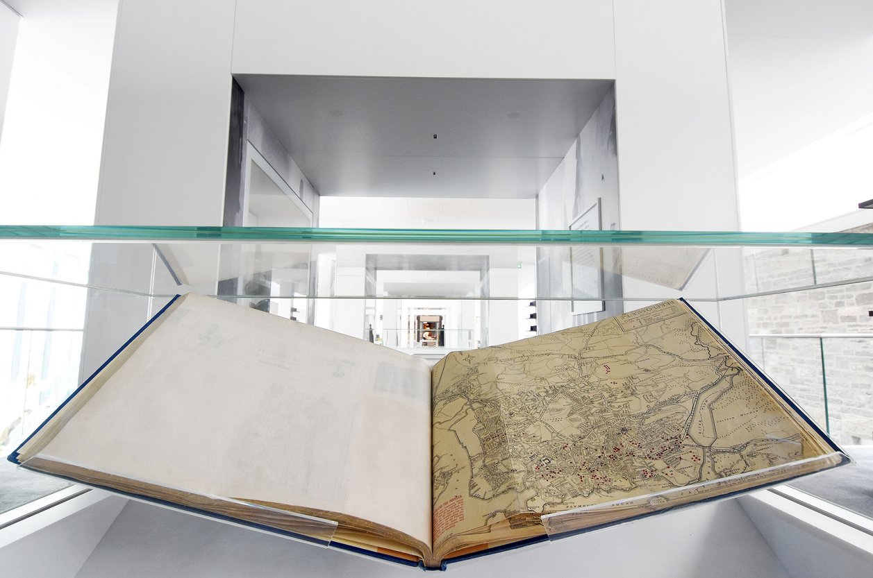 The 'Bomb Book' on display in The Box's 'Active Archives' gallery