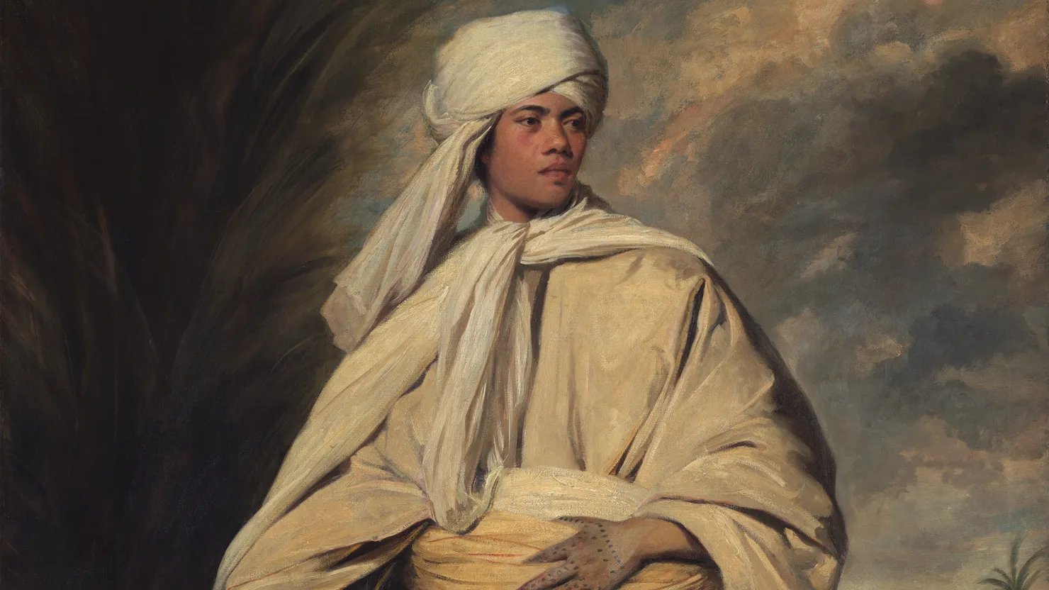 NPG 7153. Portrait of Mai (Omai), Sir Joshua Reynolds c 1776 (detail). Oil on canvas; 236 x 145.5cm. Image courtesy of National Portrait Gallery, London and Getty.