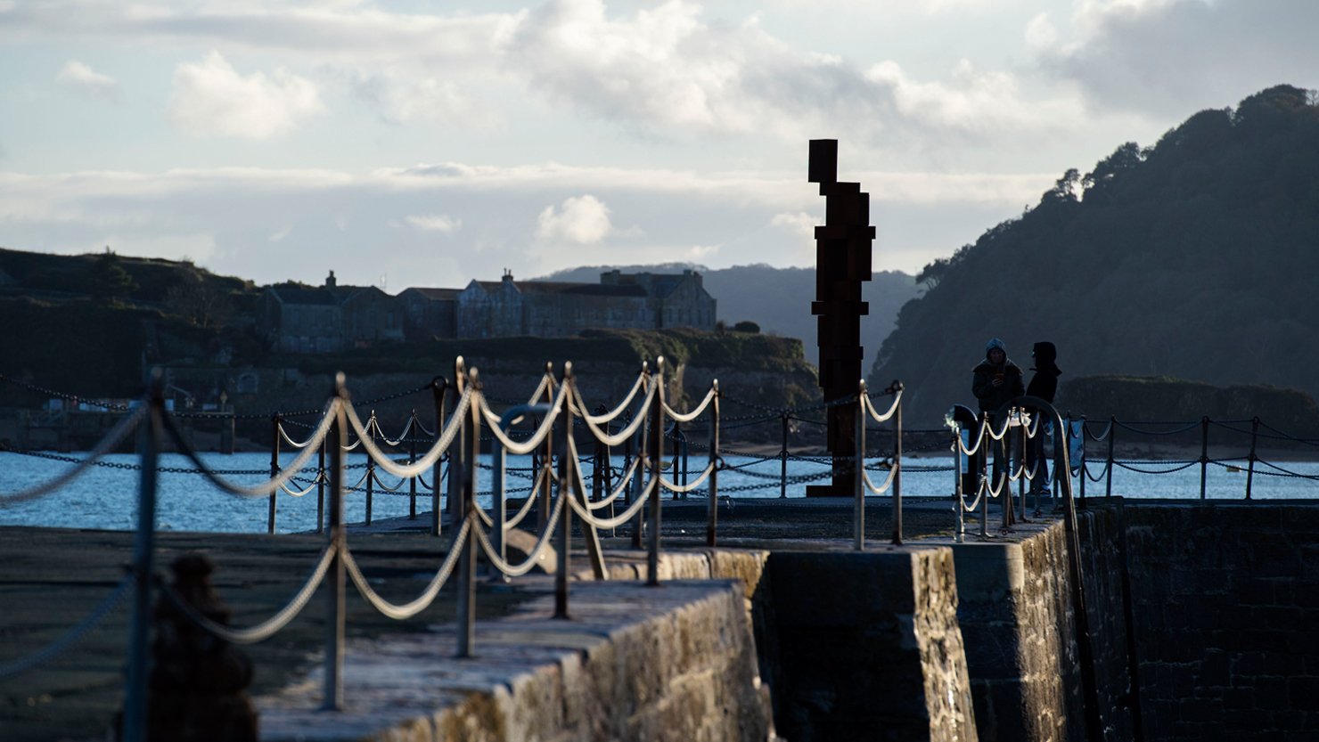 LOOK II by Antony Gormley on West Hoe Pier, October 2020