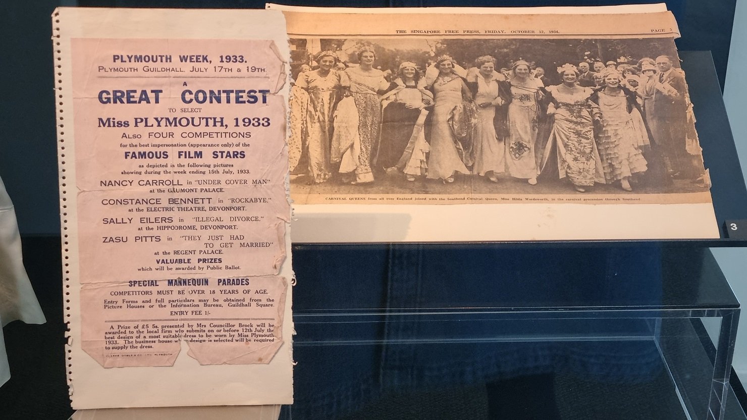 1933 Miss Plymouth newspaper cutting