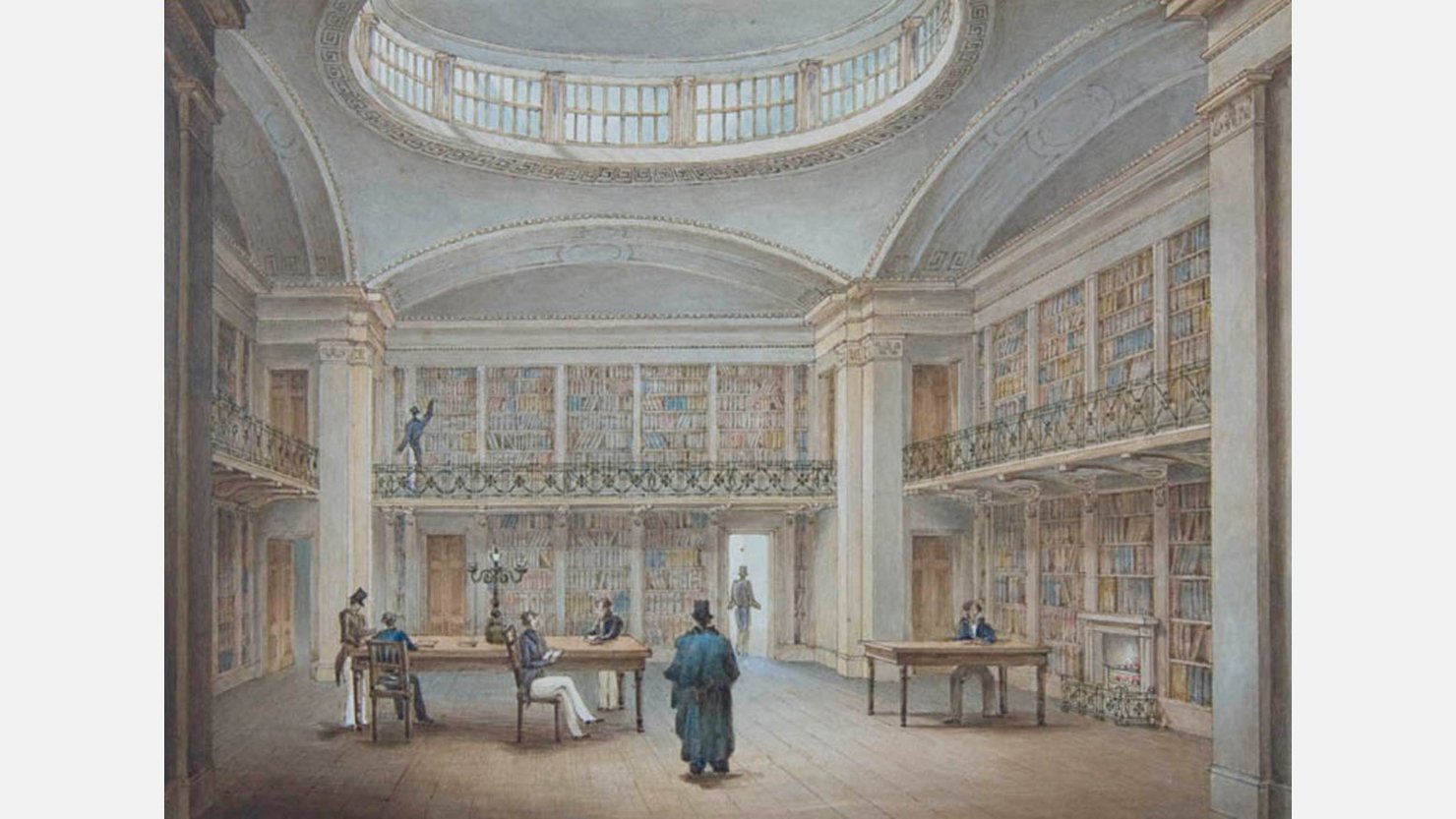 Watercolour of Foulston's Reading Room, courtesy of The Box