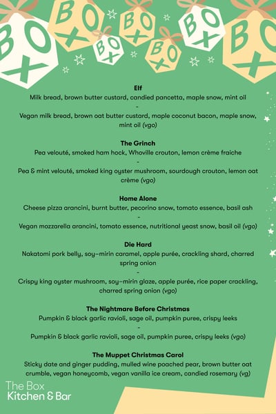 Christmas Tasting Menu