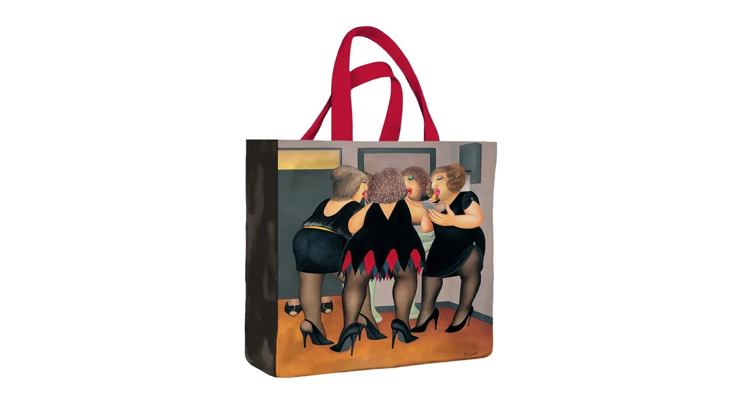PVC shopping bag with Beryl Cook's Girl's Night Out print