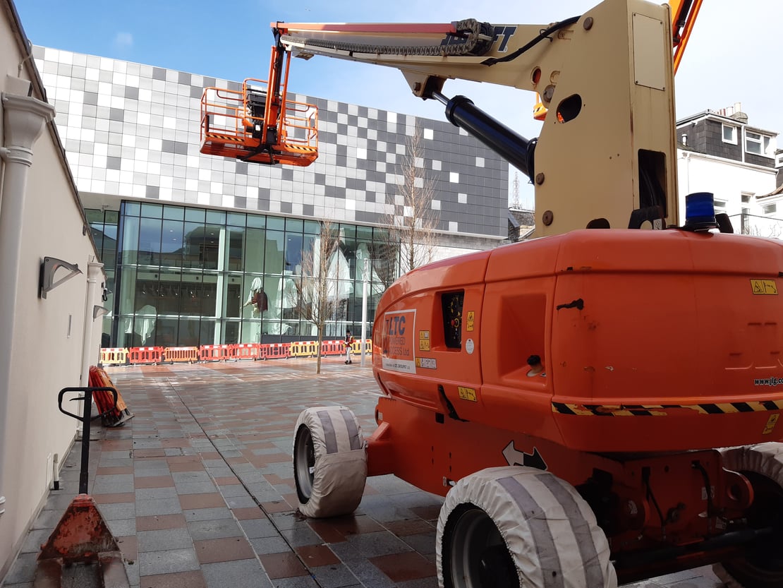 External shot of The Box construction site