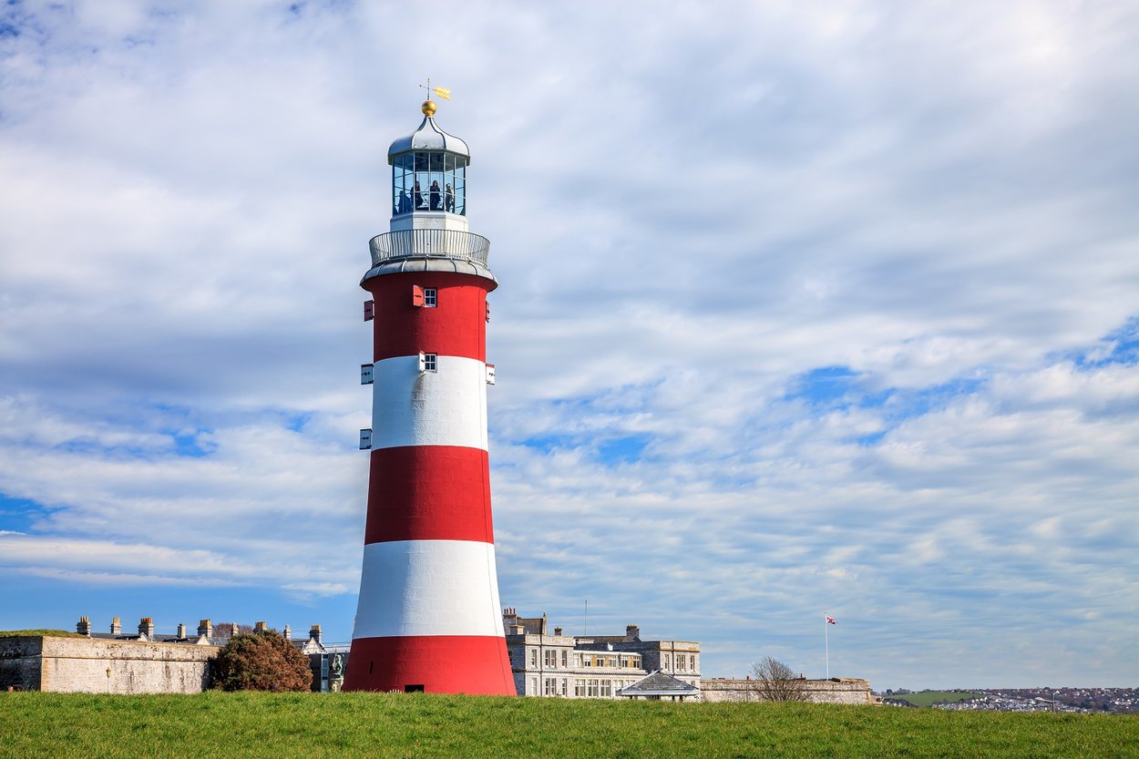 Smeaton's Tower lighthouse on The Hoe, Plymouth