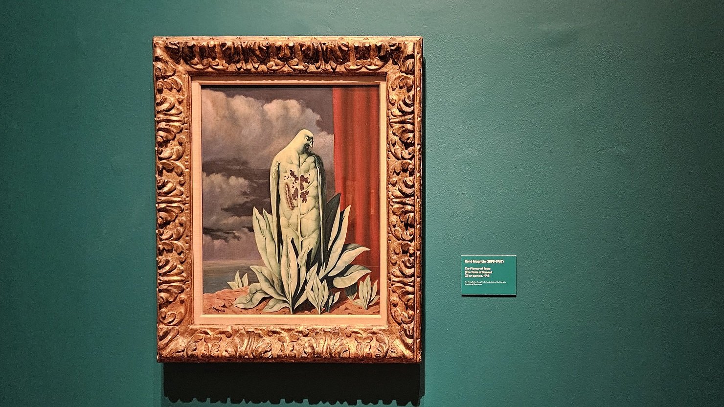 The Flavour of Tears by Rene Magritte on display at The Box