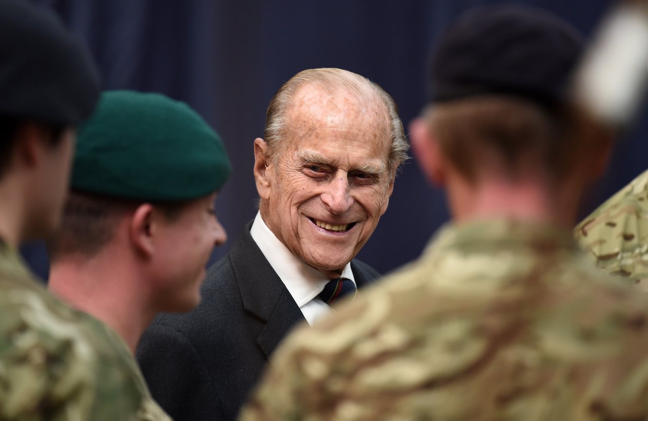 Prince Phillip meets Royal Marines at the Devonport Naval Base in November 2015 (Press Association)