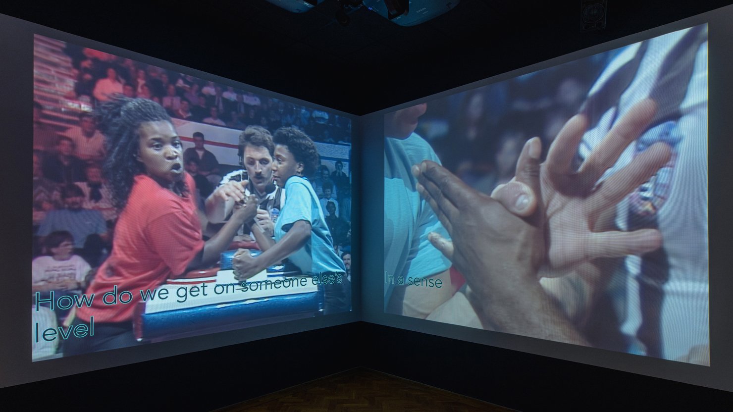 Still from 'Pro Grip (How to be Humans) by Jordan Baseman on display at The Box Plymouth