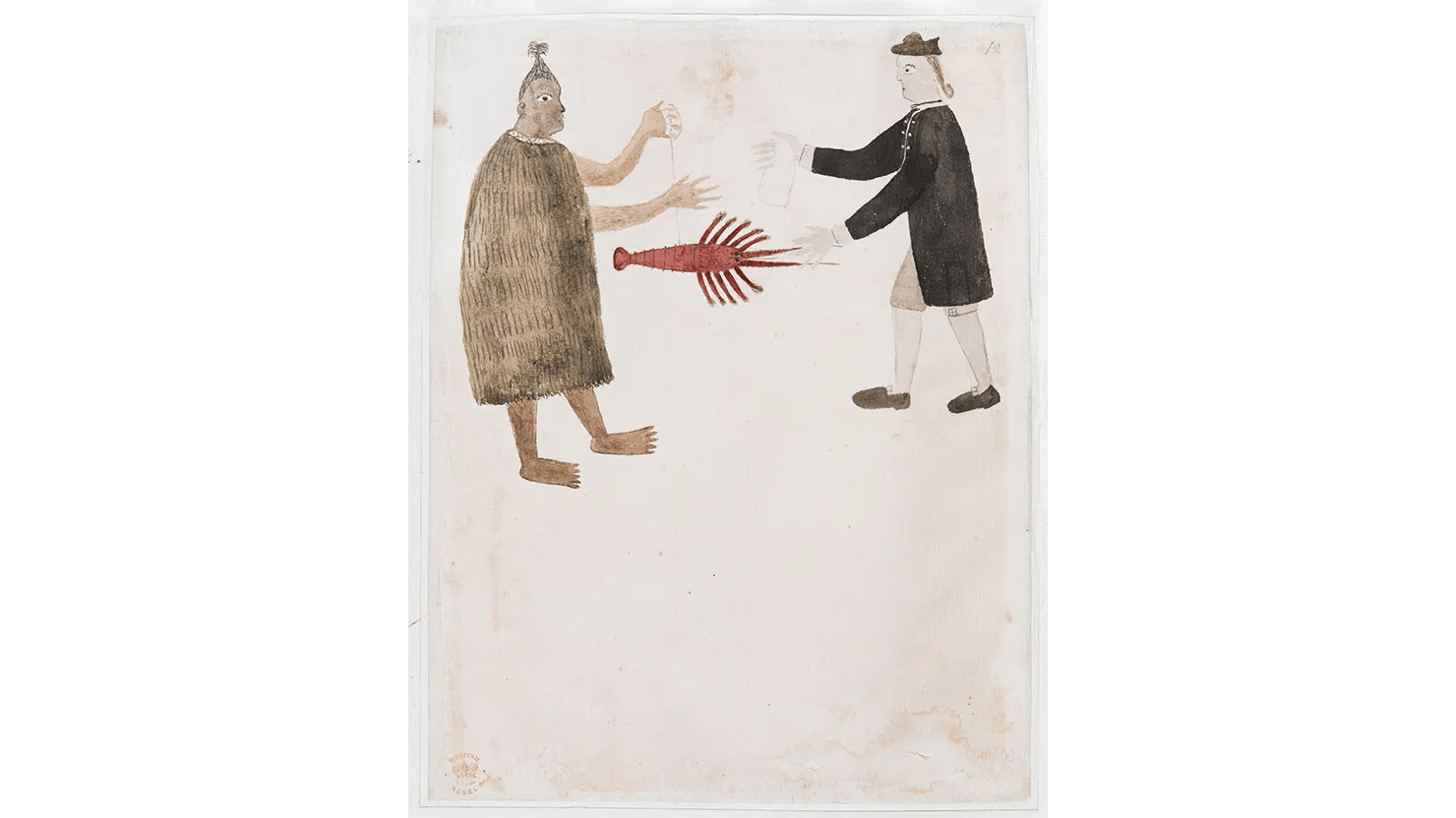 Tupaia's painting of Joseph Banks. Watercolour on paper, 1769. Image courtesy of The British Library