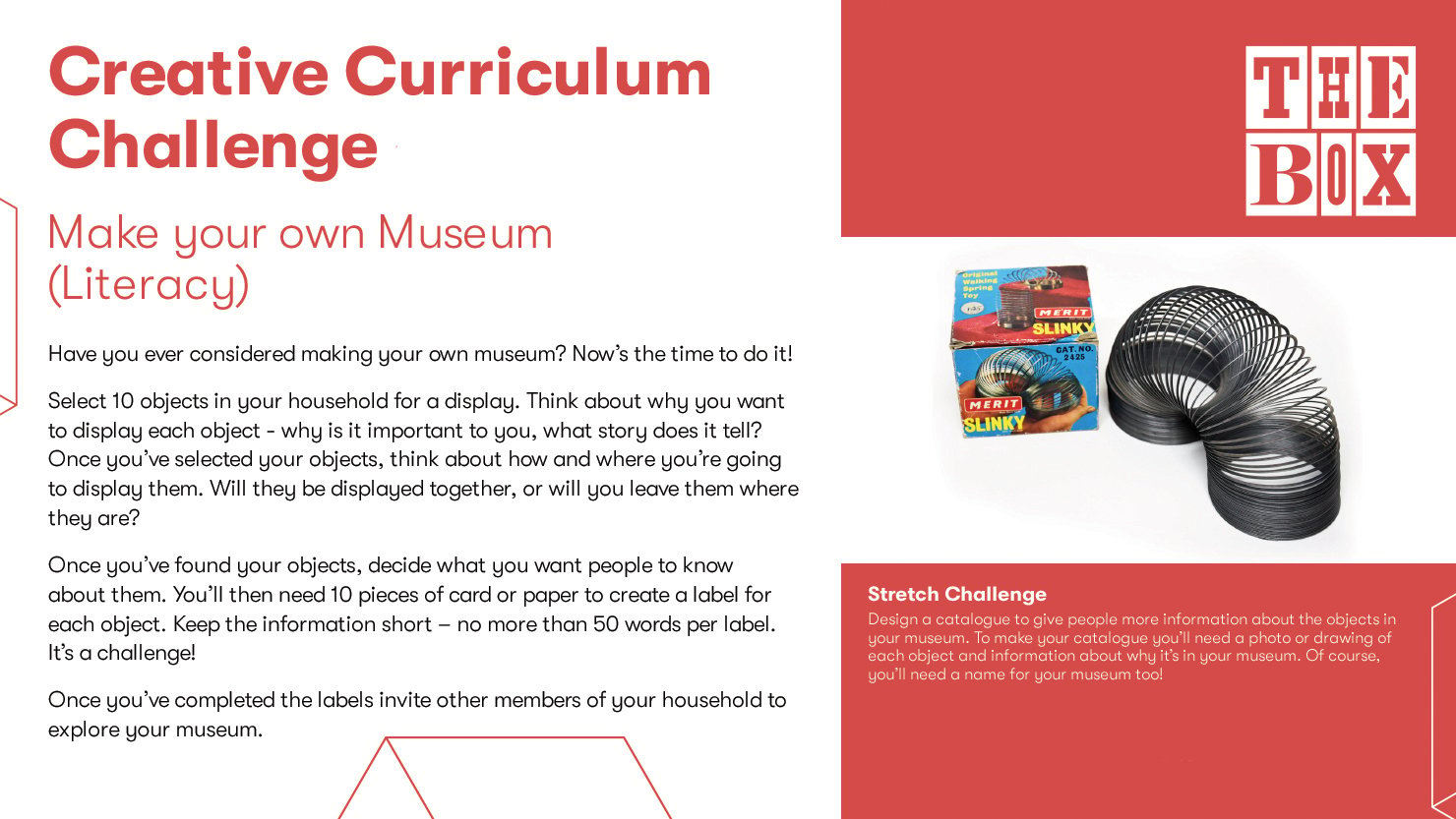 Graphic for The Box's literacy curriculum challenge