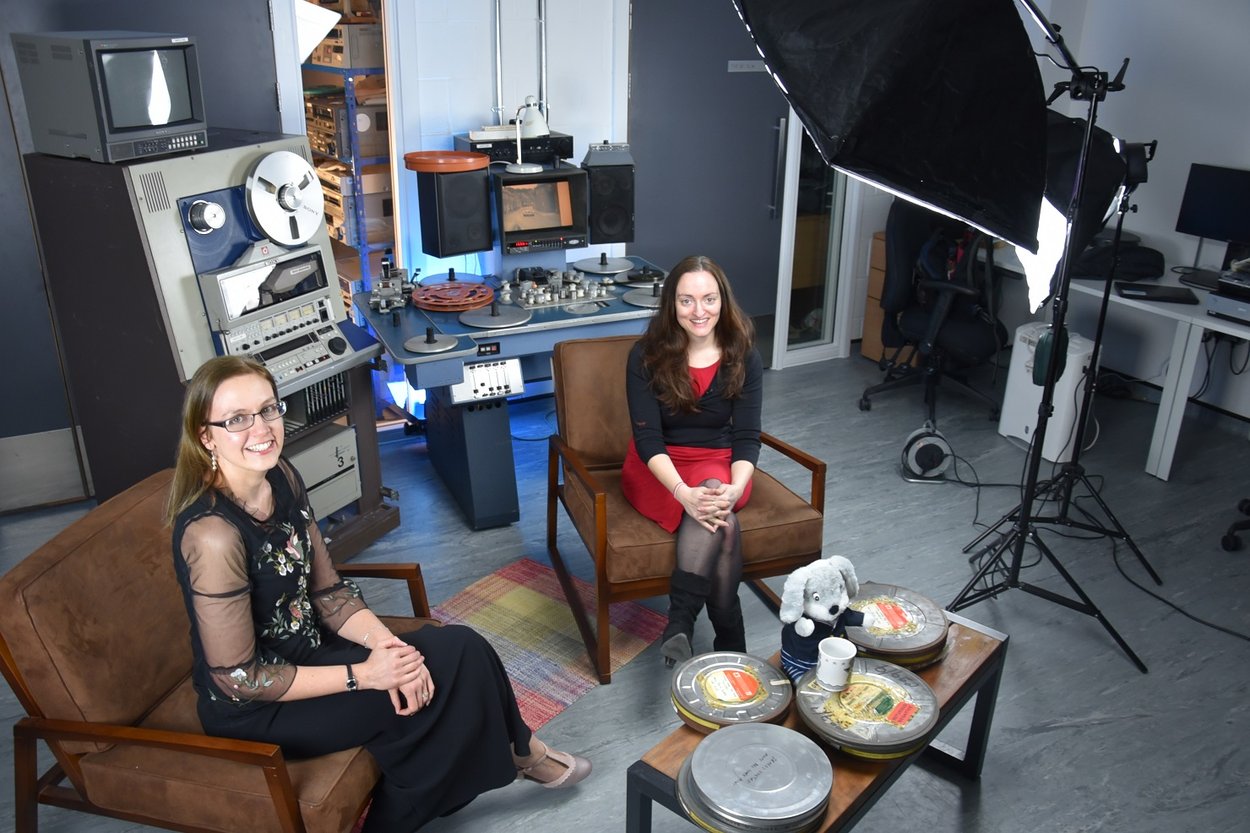 Louisa and Stacey filming for 'The Box on Screen'