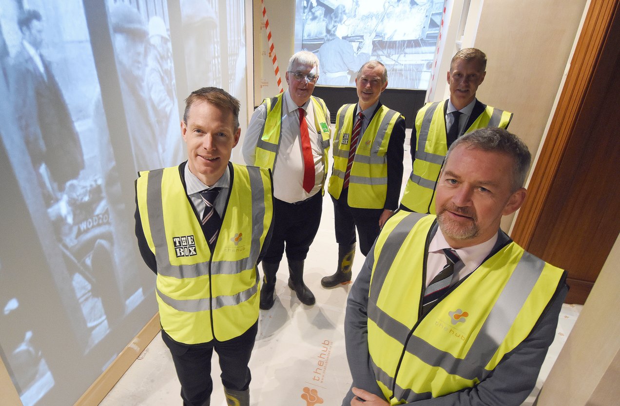 Image of five men in high vis vests in The Box's 'Port of Plymouth' gallery