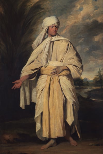 NPG 7153. Portrait of Mai (Omai), Sir Joshua Reynolds c 1776, Oil on canvas; 236 x 145.5cm. Image courtesy of National Portrait Gallery, London and Getty.