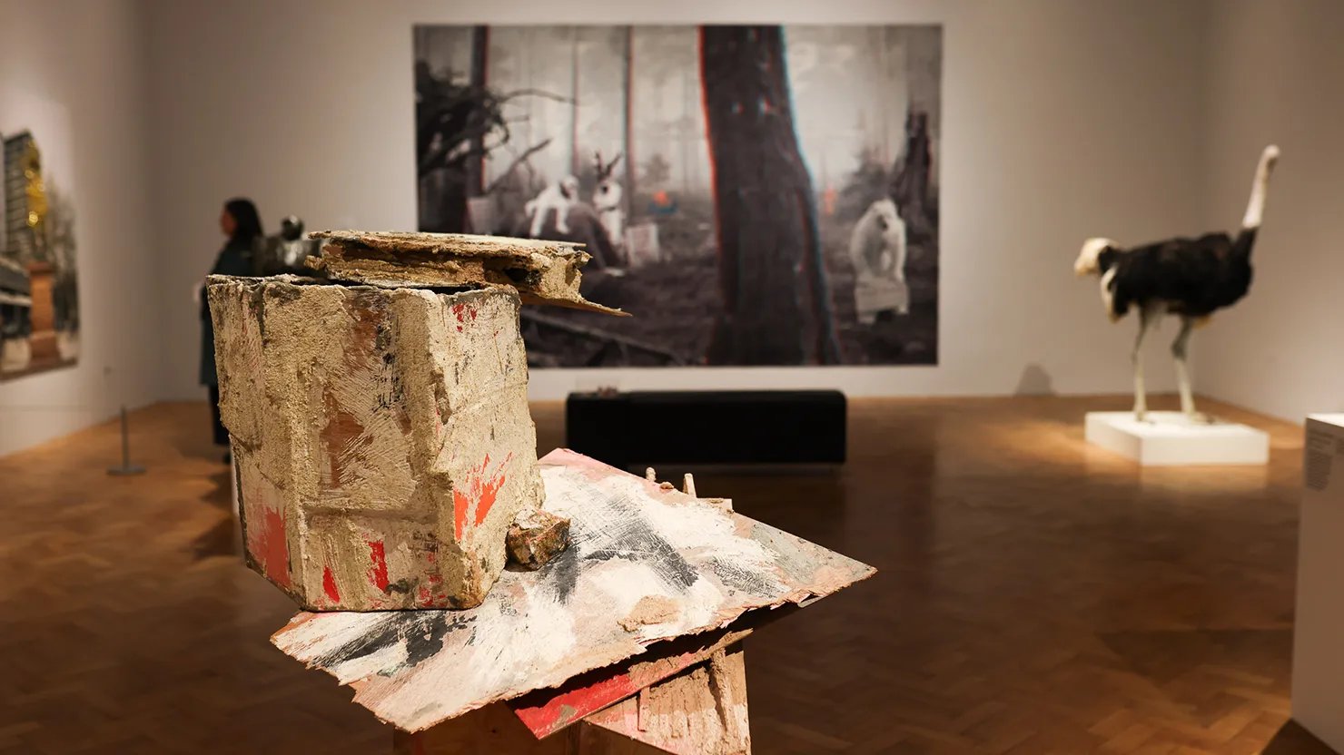 South Gallery overview with showing various works installed