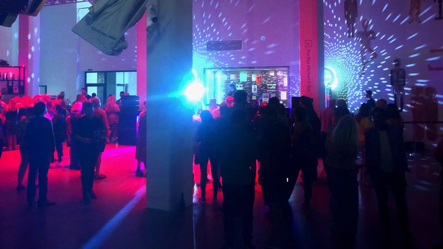A group of people enjoying a party at The Box Plymouth