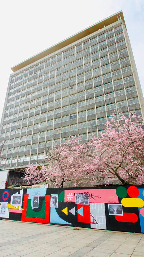 A colour photo of the Civic Centre building in Plymouth's city centre