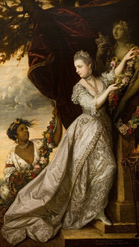 Portrait of Lady Elizabeth Keppel as a Bridesmaid, 1761 by Sir Joshua Reynolds. From the Woburn Abbey Collection.