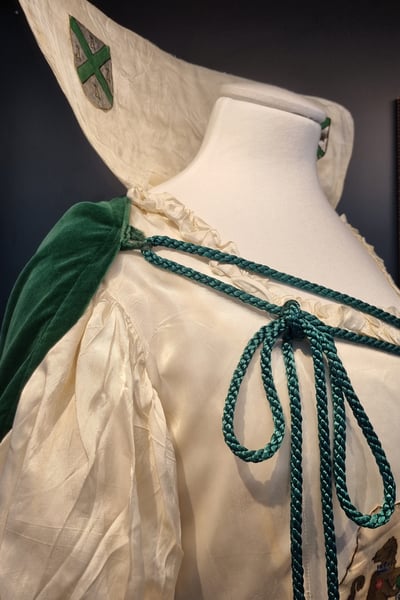 Collar detail from 1930s carnival queen dress