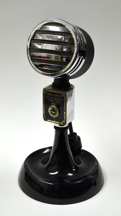 King George VI microphone from The Box, Plymouth's permanent collections. Courtesy of The Box, Plymouth