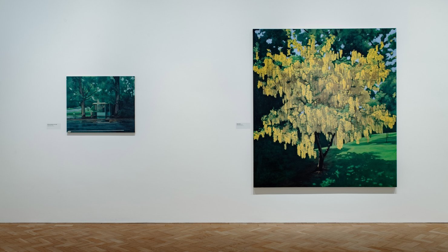 George Shaw artwork showing a vibrant painting of a tree