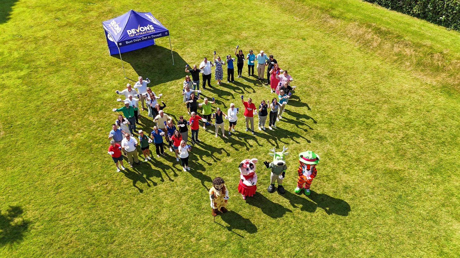 Members of DATA pose on the loan at River Dart Country Park