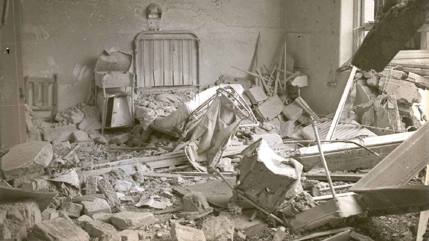 Freedom Fields hospital maternity unit after being bombed