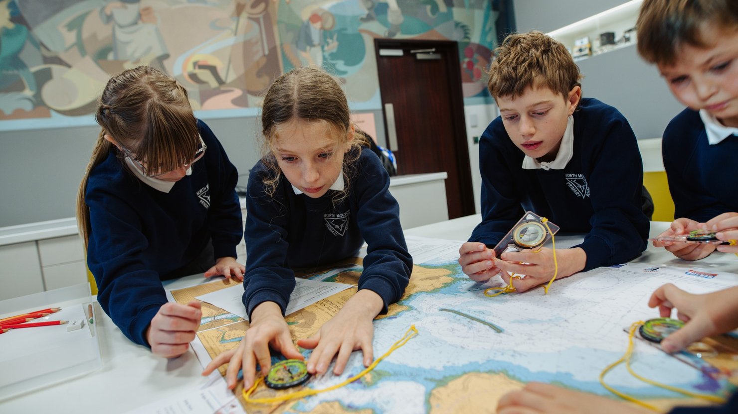 Photograph of school group in a workshop