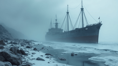 Shipwreck's Icy Grip on a Forgotten Empire