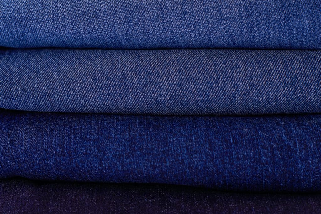 Denim Textile in Stacks