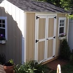 Utility Shed with Flower Boxes