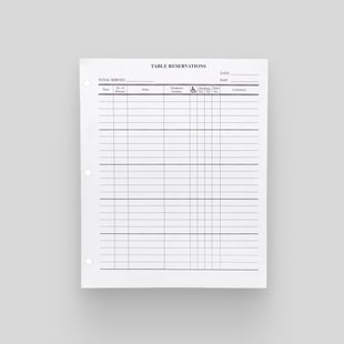 Reservation Books Example Product