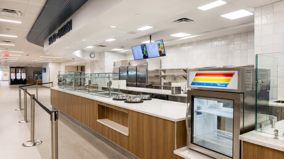 Image of the food serving line in a hospital