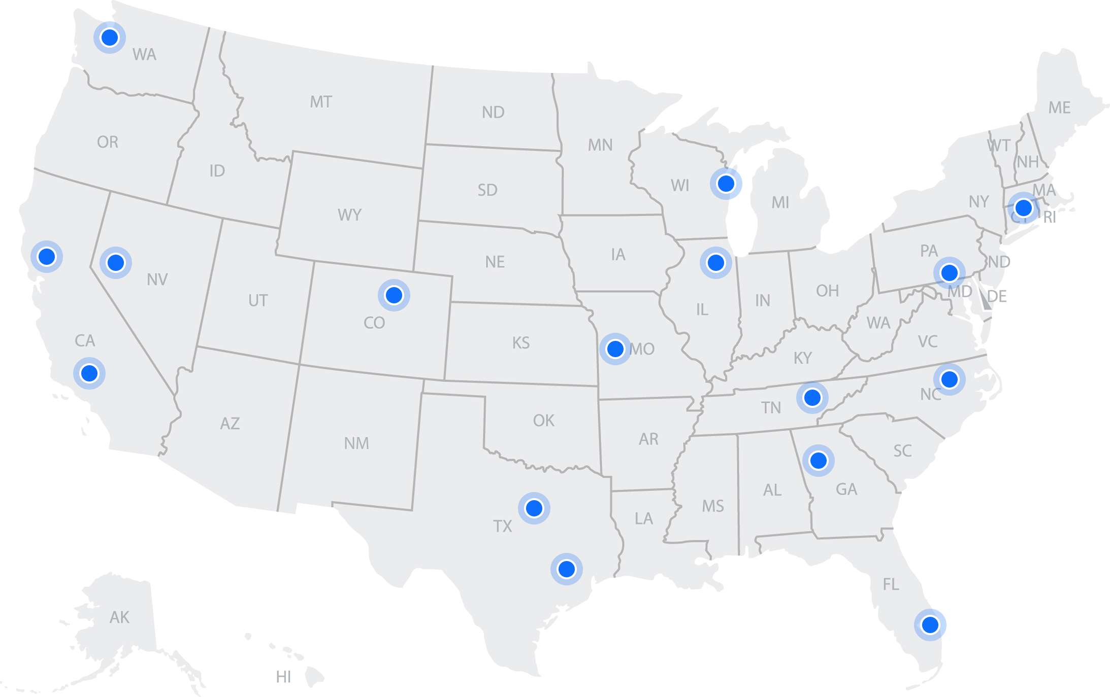 Map of the U.S