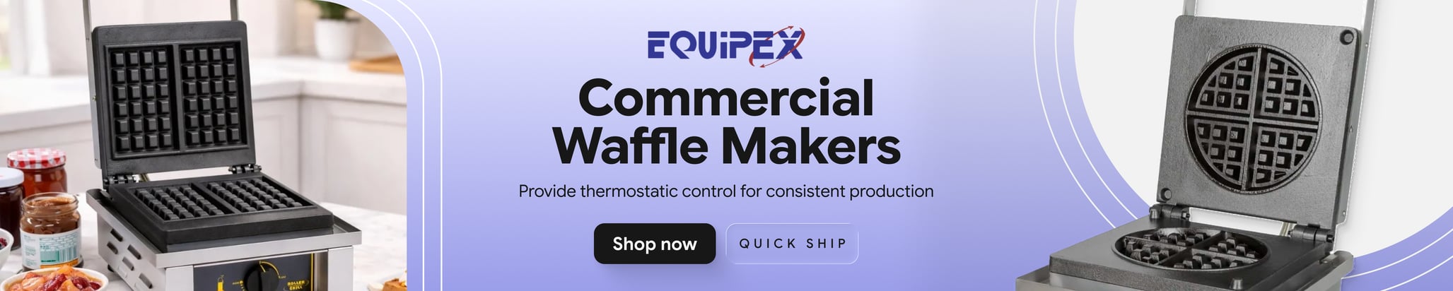 Equipex Quick Ship Commercial Waffle Makers