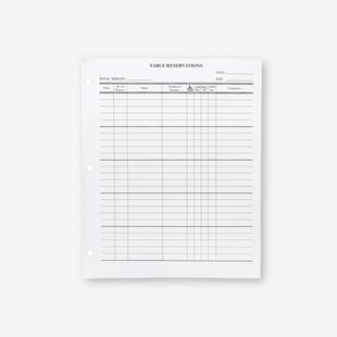 Reservation Books Example Product
