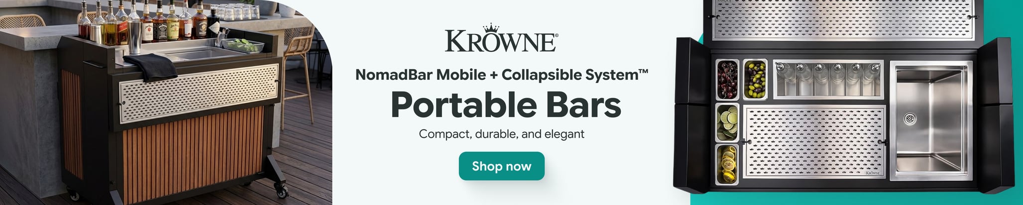 Krowne NomadBar Mobile + Collapsible System™️ Portable Bars