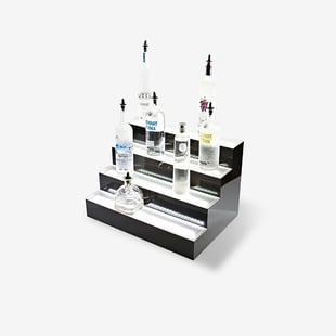 Lighted Liquor Shelves