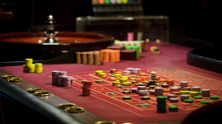 Image of table games in a casino
