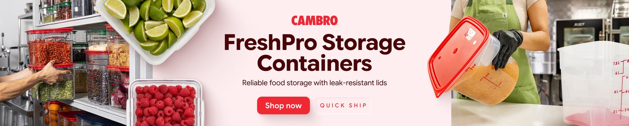 Cambro Quick Ship FreshPro Storage Containers
