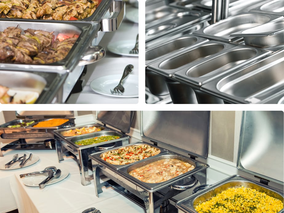 Image of restaurant equipment inside a commercial kitchen