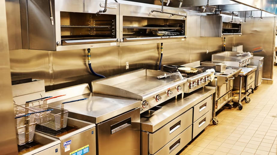 Image of a restaurant's commercial kitchen