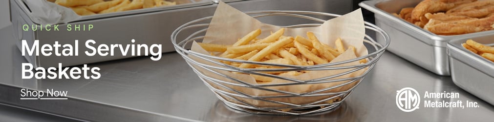 American Metalcraft Quick Ship Metal Serving Baskets