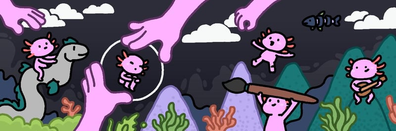 Smol Axolotls banner